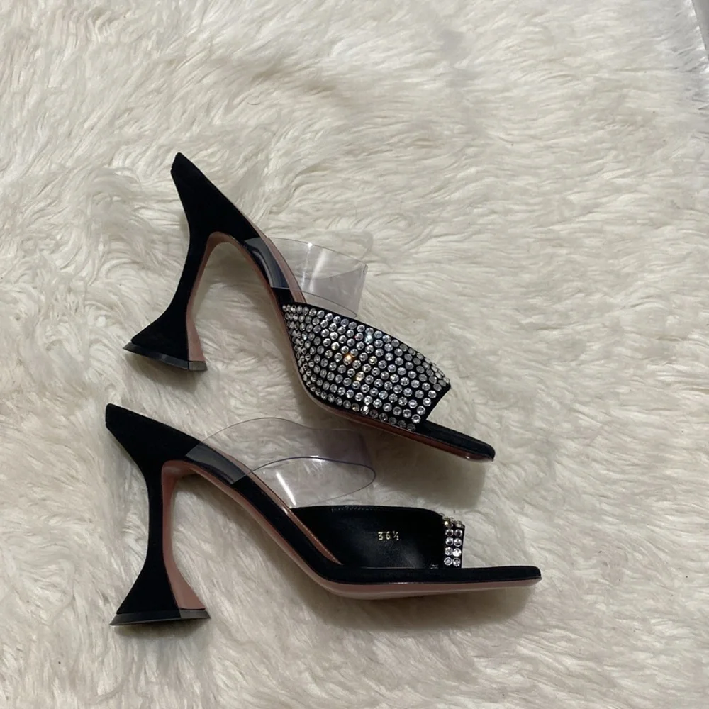Amina Muaddi Paloma crystal slipper size 36.5EU